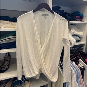 Abercrombie & Fitch white Long Sleeve Top